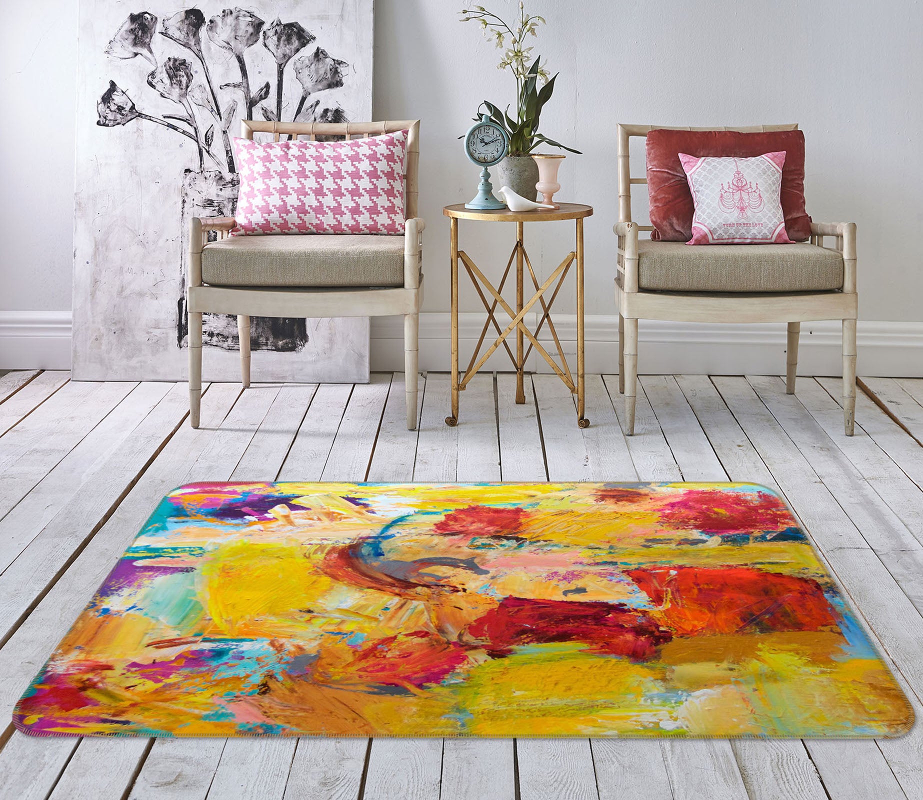 3D Abstract Art 1093 Allan P. Friedlander Rug Non Slip Rug Mat