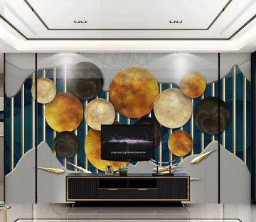 3D Three-color Disc 305 Wall Murals