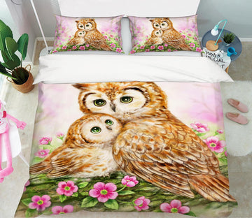 3D Cartoon Owl 5947 Kayomi Harai Bedding Bed Pillowcases Quilt Cover Duvet Cover