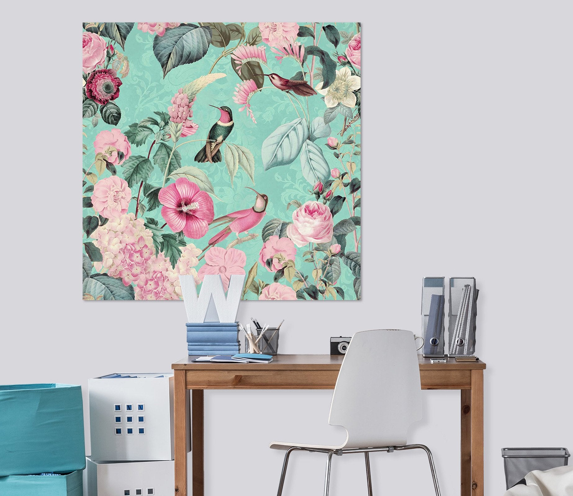 3D Bird Flowers 025 Andrea haase Wall Sticker Wallpaper AJ Wallpaper 2 