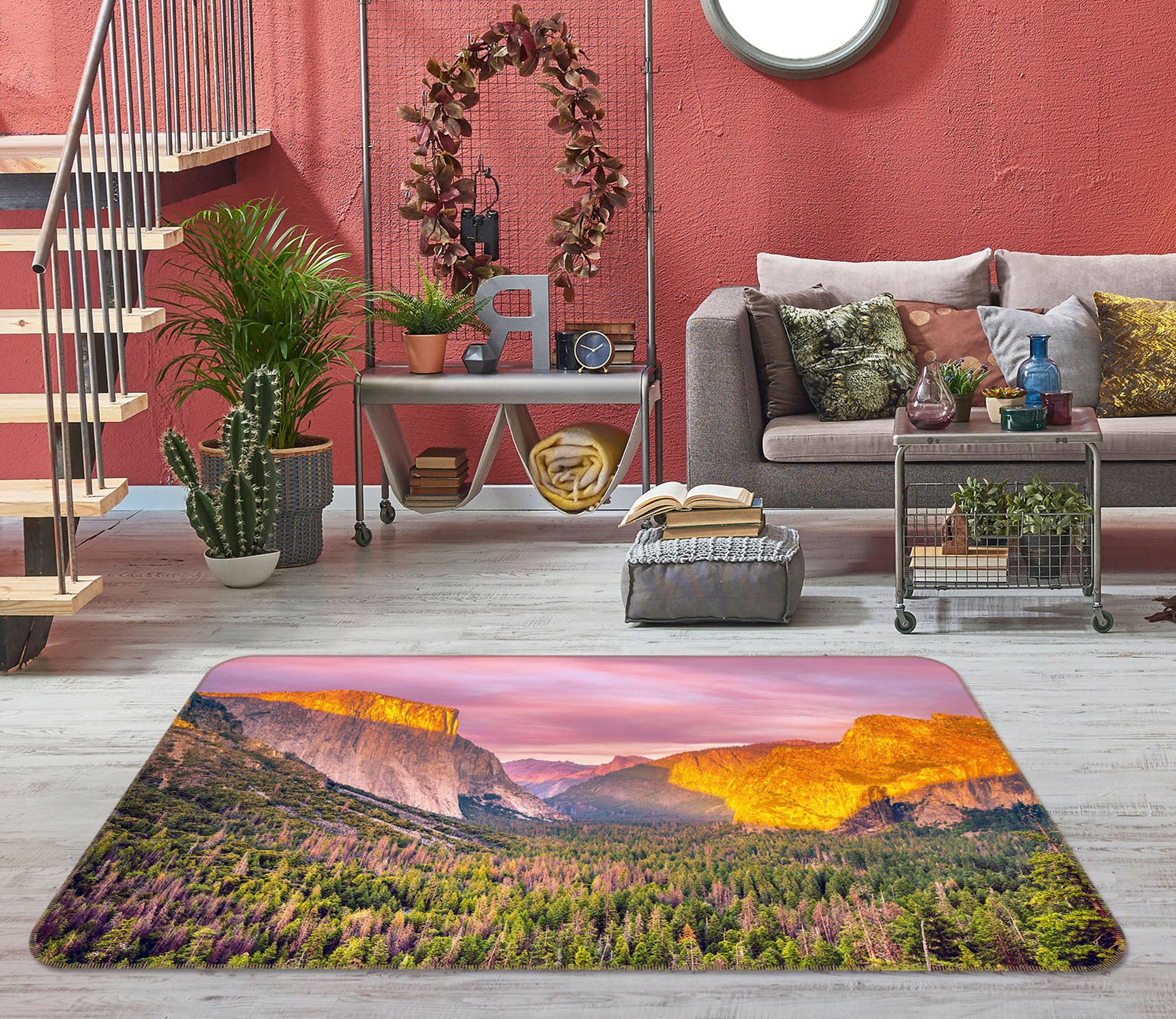 3D Green Forest 1175 Marco Carmassi Rug Non Slip Rug Mat