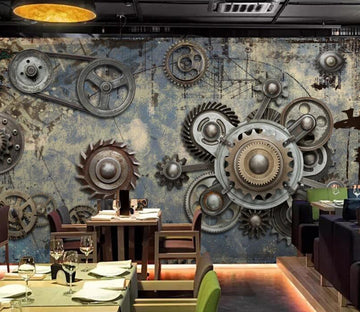 3D Retro Machinery 492 Wall Murals
