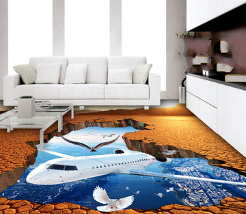 3D Bird Plane 426 Floor Mural  Wallpaper Murals Rug & Mat Print Epoxy waterproof bath floor