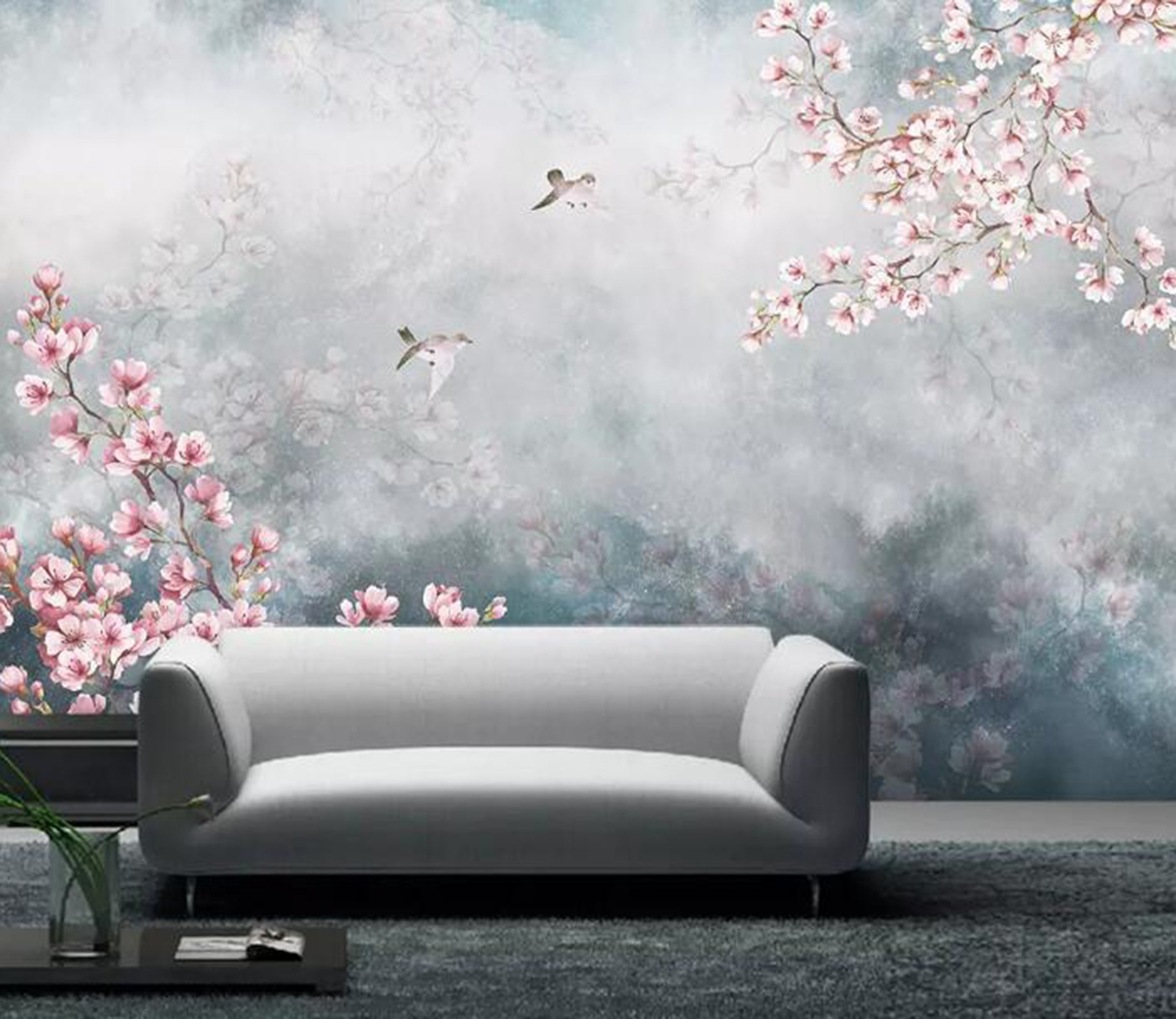 3D Misty Flower WG94 Wall Murals Wallpaper AJ Wallpaper 2 