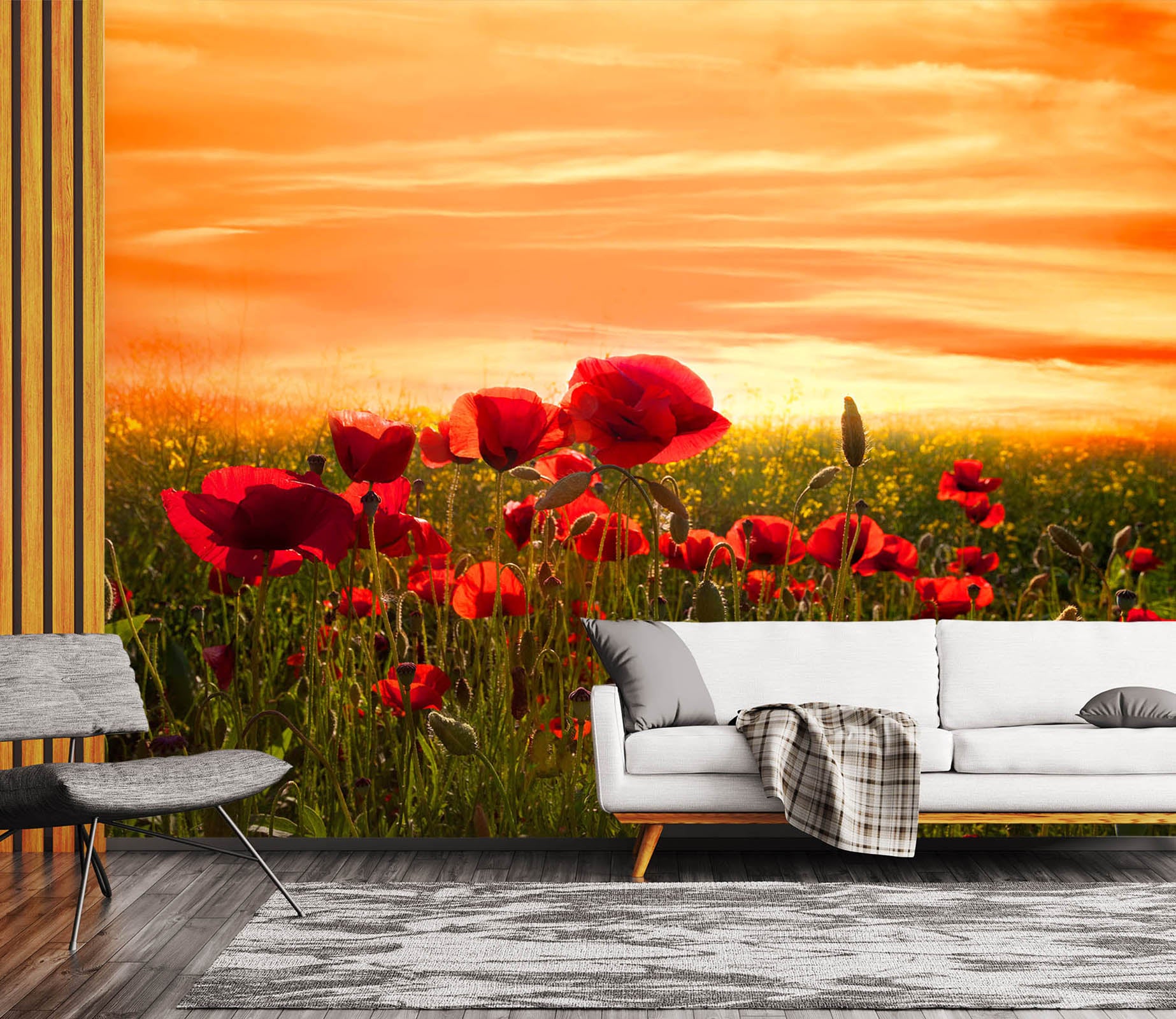 3D Sunset Garden 1420 Marco Carmassi Wall Mural Wall Murals