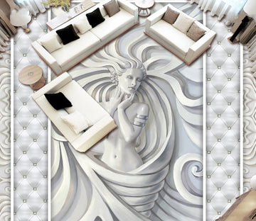 3D Goddess Carving 507 Floor Mural  Wallpaper Murals Rug & Mat Print Epoxy waterproof bath floor