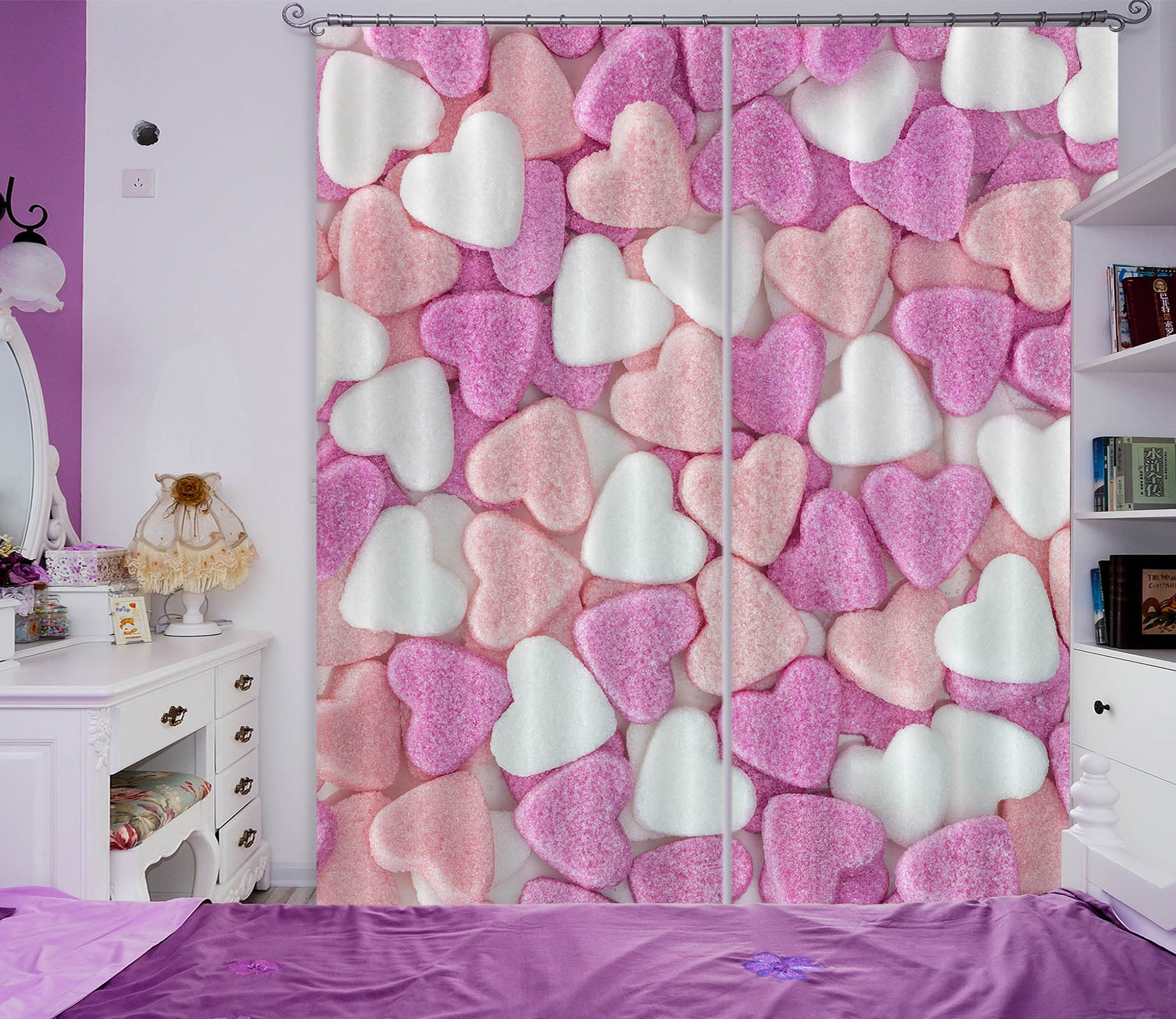 3D Love Candy 233 Assaf Frank Curtain Curtains Drapes