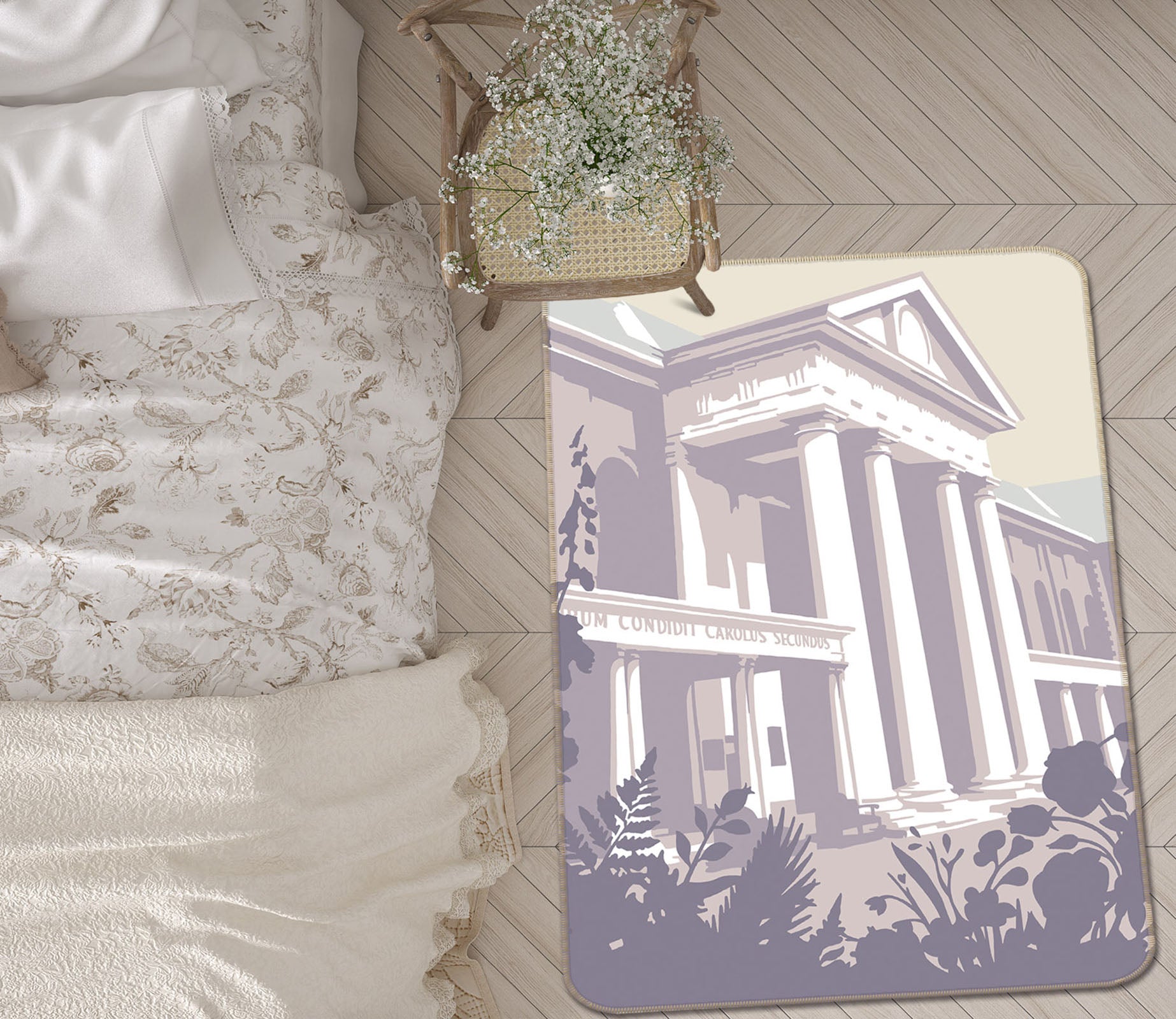 3D Chelsea Flower Show 1002 Steve Read Rug Non Slip Rug Mat