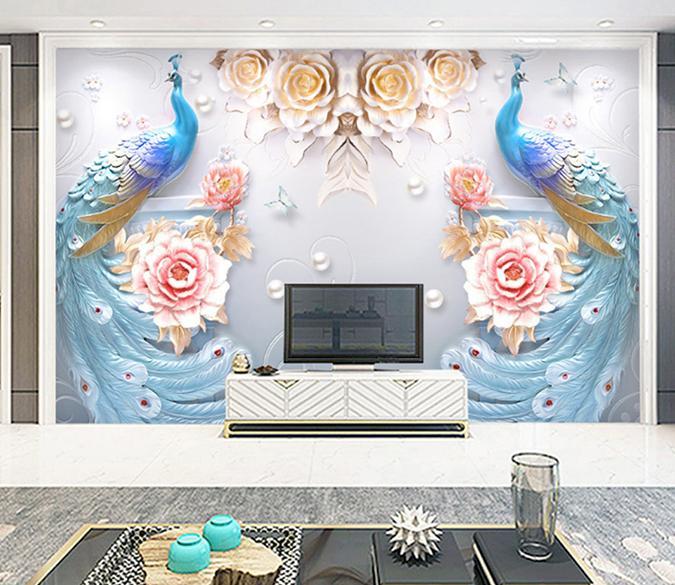 3D Peacock 87 Wall Murals Wallpaper AJ Wallpaper 2 