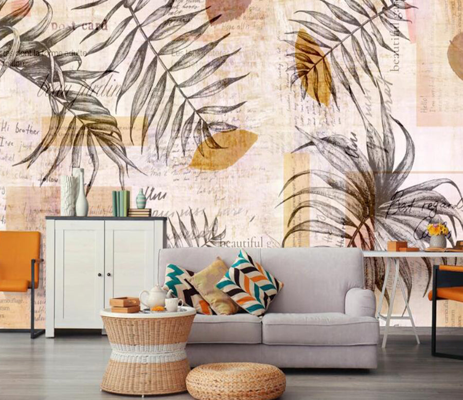 3D Fall Leaves 478 Wall Murals