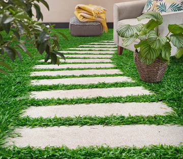 3D Stone Road In The Grass 199 Floor Mural