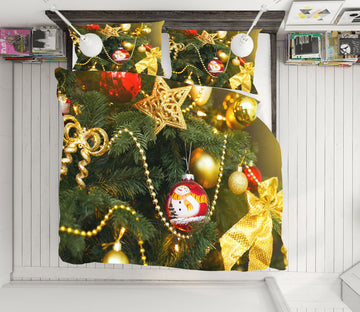 3D Golden Atar Pendant 52143 Christmas Quilt Duvet Cover Xmas Bed Pillowcases