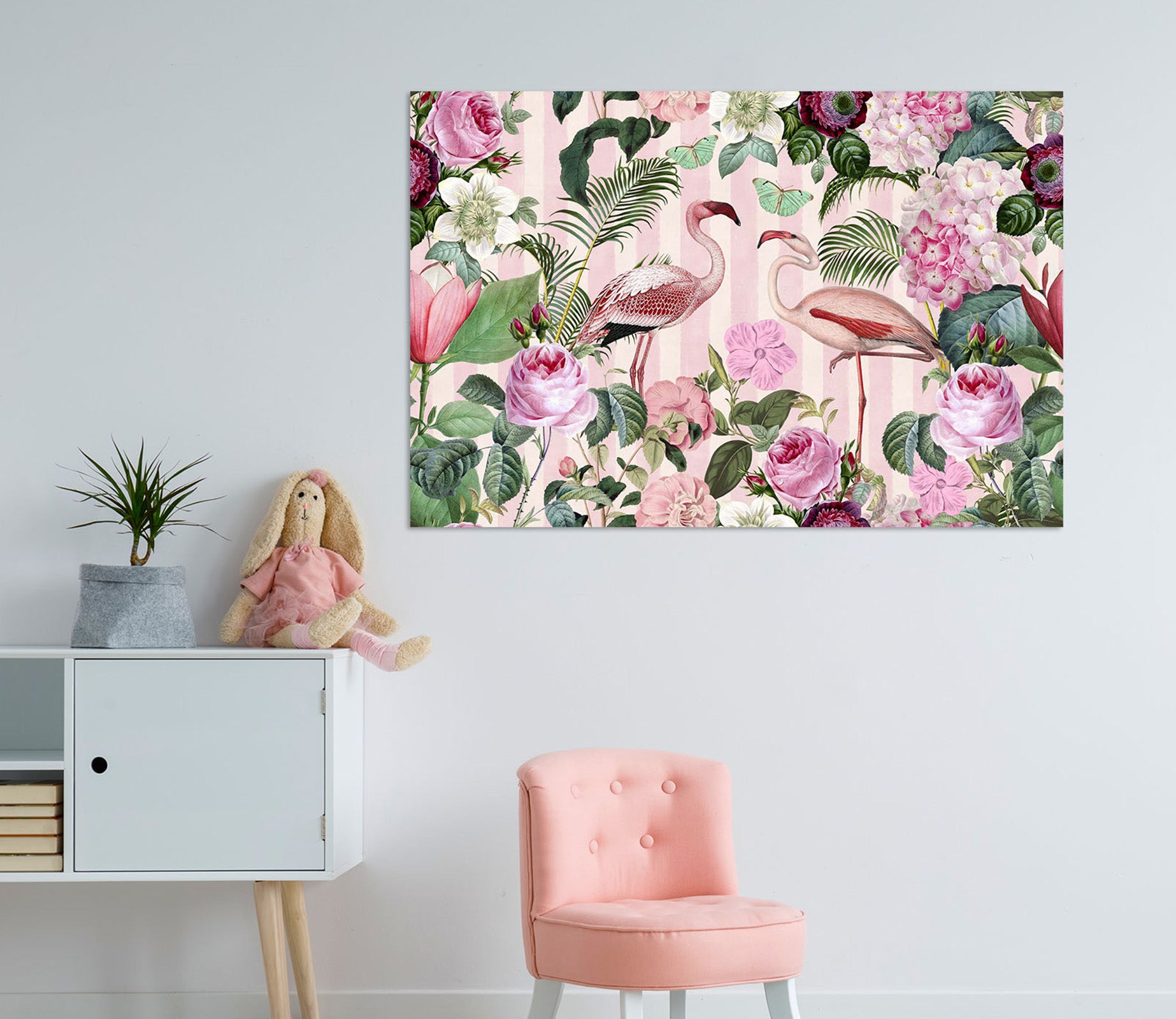 3D Pink Flamingo 019 Andrea haase Wall Sticker