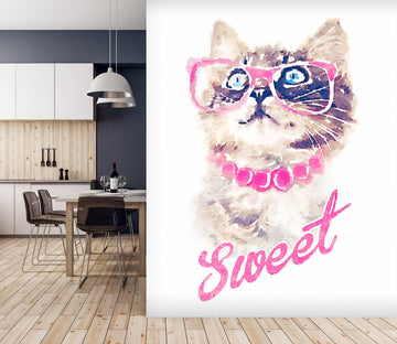 3D Glasses Kitten 111 Wall Murals