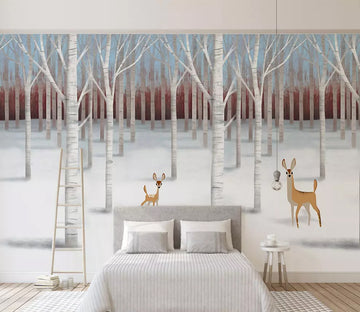 3D Snow Deer WG724 Wall Murals