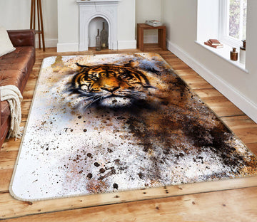 3D Tiger Graffiti 203 Animal Non Slip Rug Mat