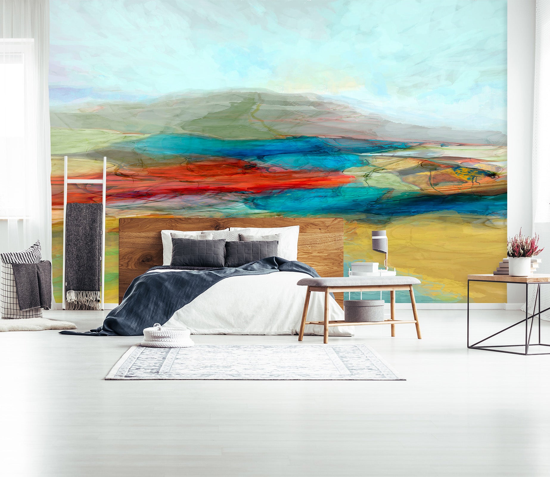 3D Colored Lake 1548 Michael Tienhaara Wall Mural Wall Murals