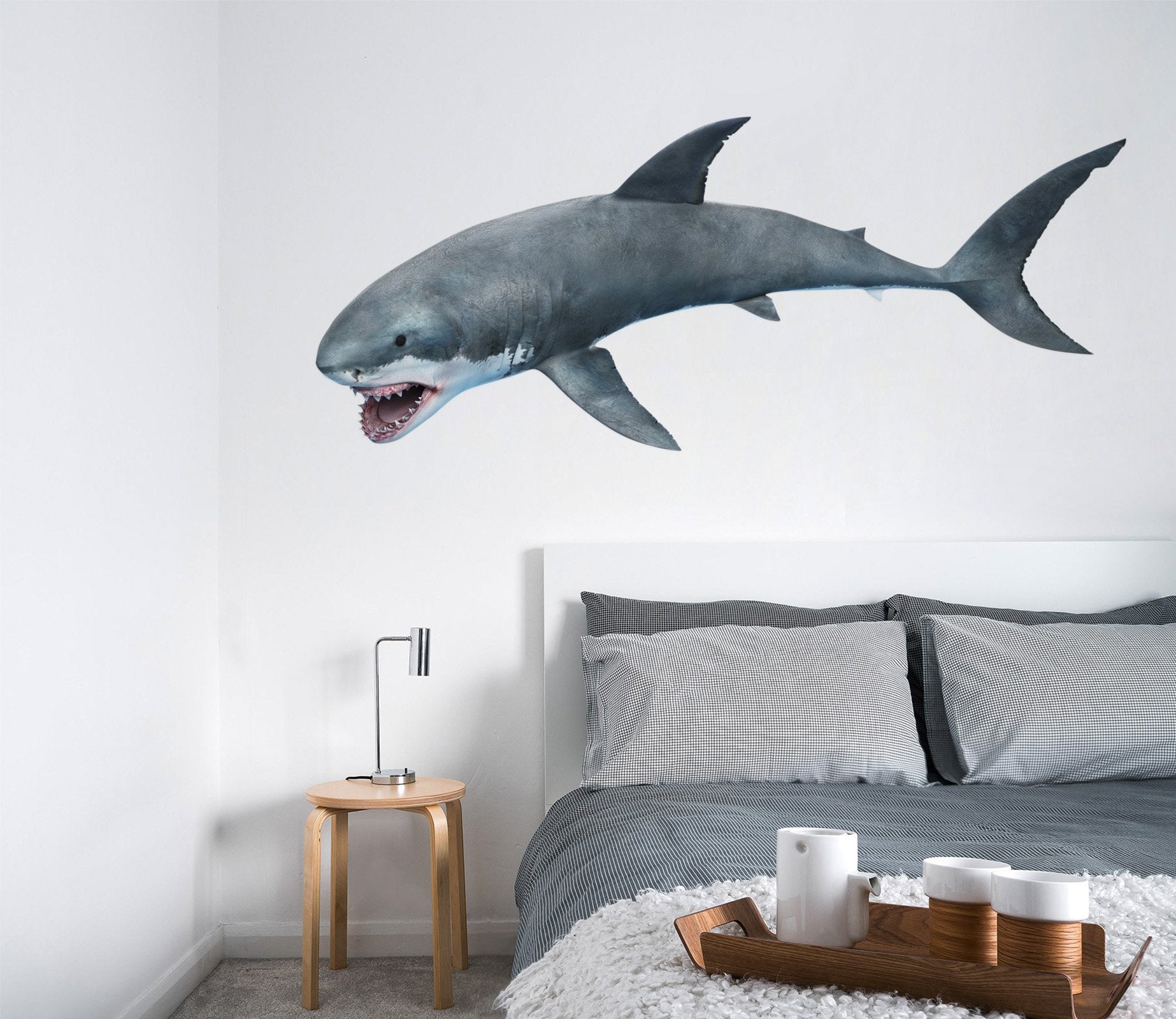 3D Whale Mouth 146 Animals Wall Stickers Wallpaper AJ Wallpaper 
