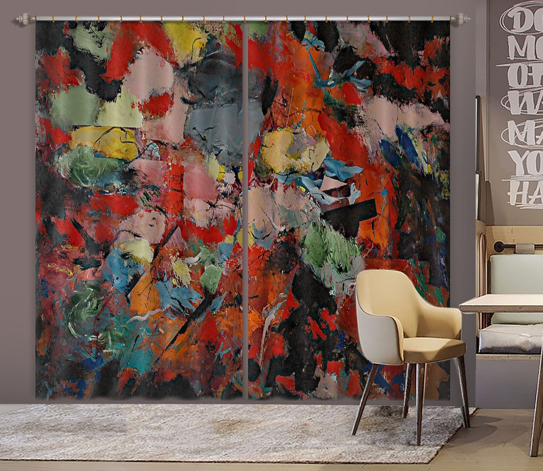 3D Painted Pattern 105 Allan P. Friedlander Curtain Curtains Drapes