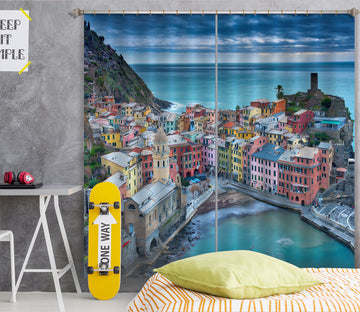 3D Water City 197 Marco Carmassi Curtain Curtains Drapes