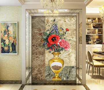 3D Vase Butterfly WG040 Wall Murals