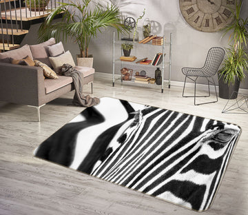 3D Zebra Pattern 1068 Marco Carmassi Rug Non Slip Rug Mat