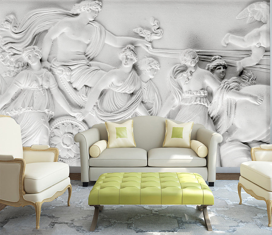 3D Carving Girl 1556 Wall Murals