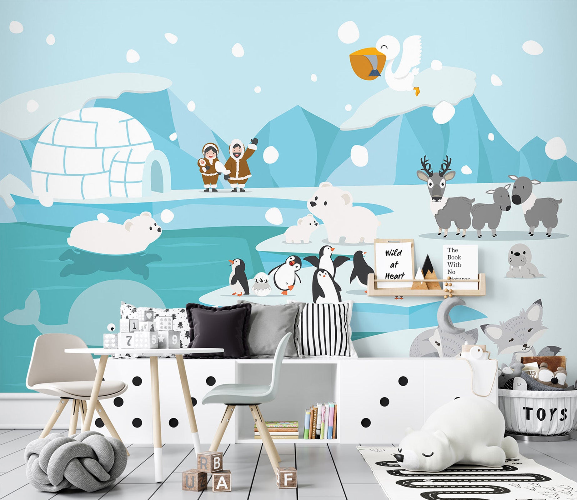 3D Glacier Animal Bear 57229 Wall Murals