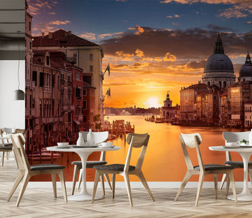 3D River At Dusk 1404 Marco Carmassi Wall Mural Wall Murals