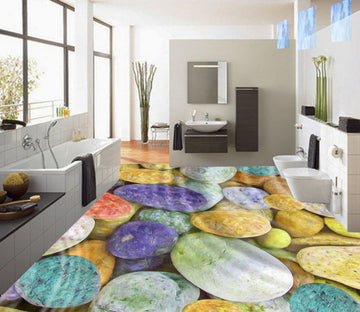 3D Colored Stones 359 Floor Mural  Wallpaper Murals Rug & Mat Print Epoxy waterproof bath floor
