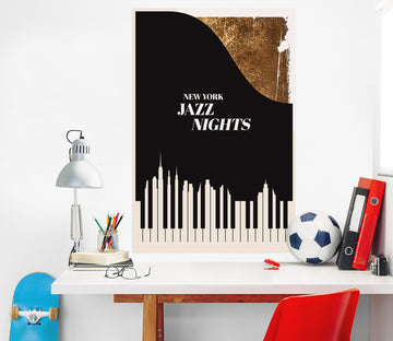 3D Abstract Piano 166 Boris Draschoff Wall Sticker