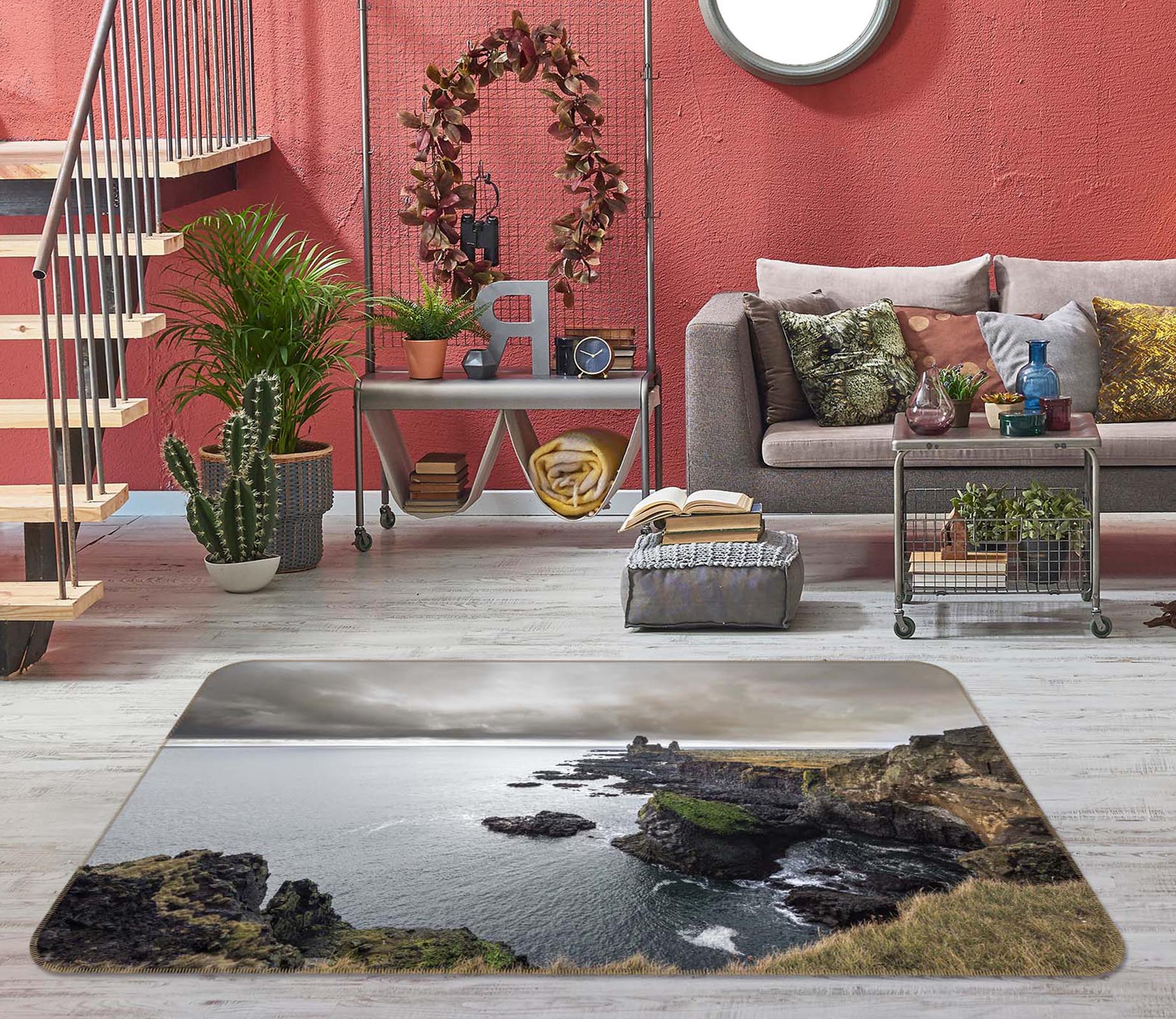 3D Sea Stones 1119 Marco Carmassi Rug Non Slip Rug Mat