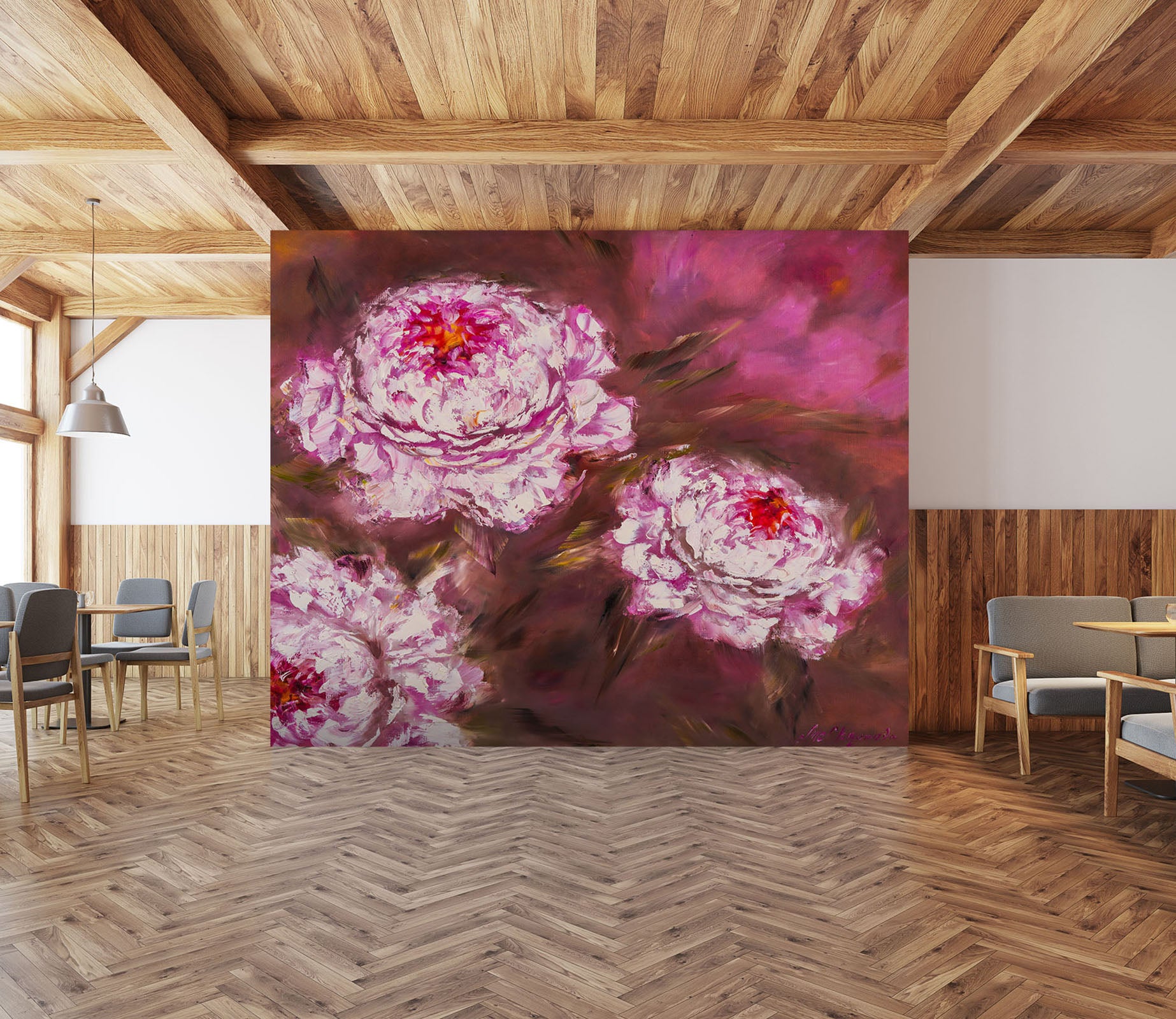 3D Pink Flower 113 Skromova Marina Wall Mural Wall Murals