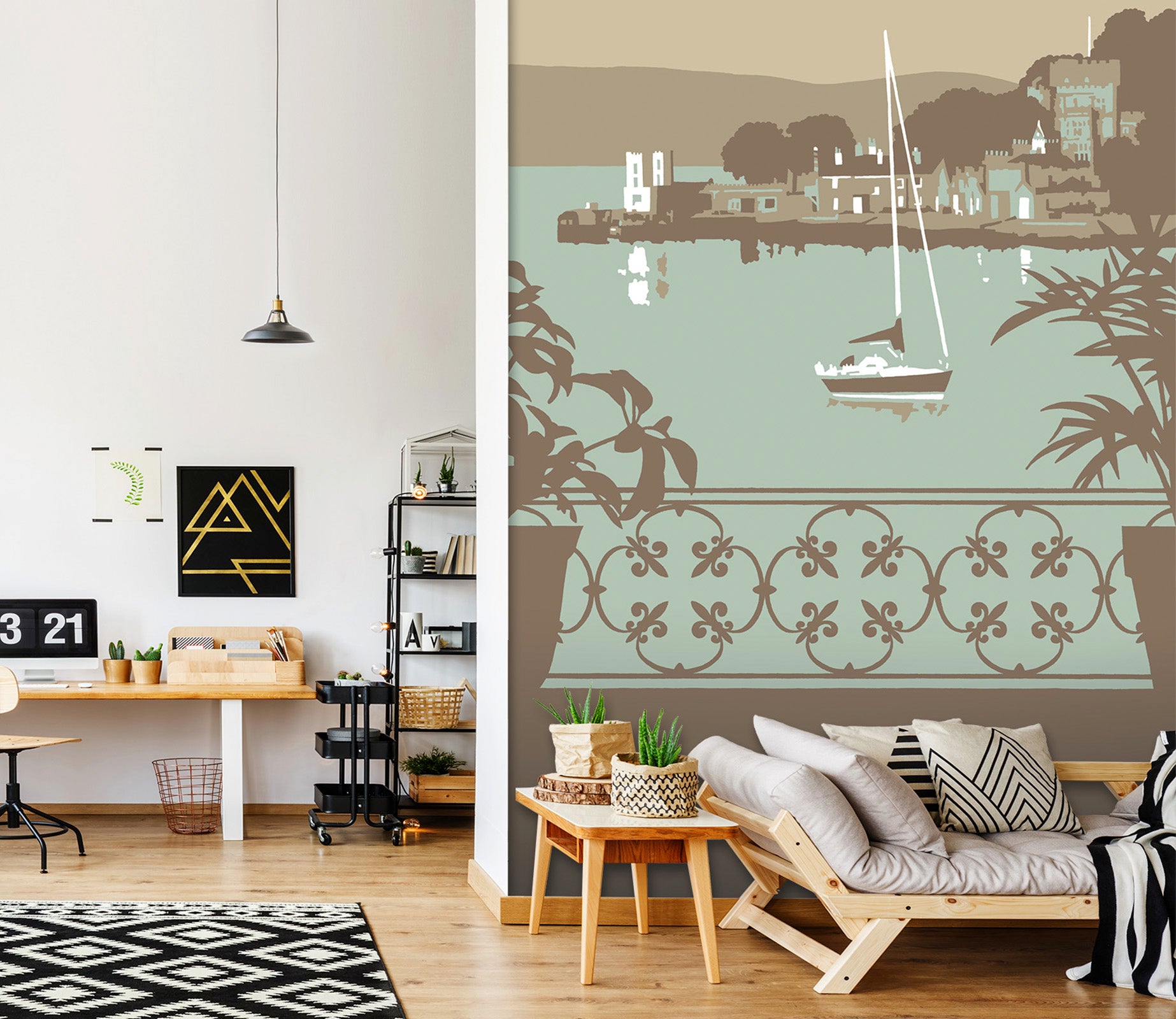 3D Sandbanks Balcony 1051 Steve Read Wall Mural Wall Murals