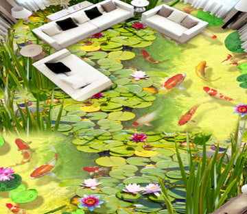 3D Green Pond 291 Floor Mural  Wallpaper Murals Rug & Mat Print Epoxy waterproof bath floor