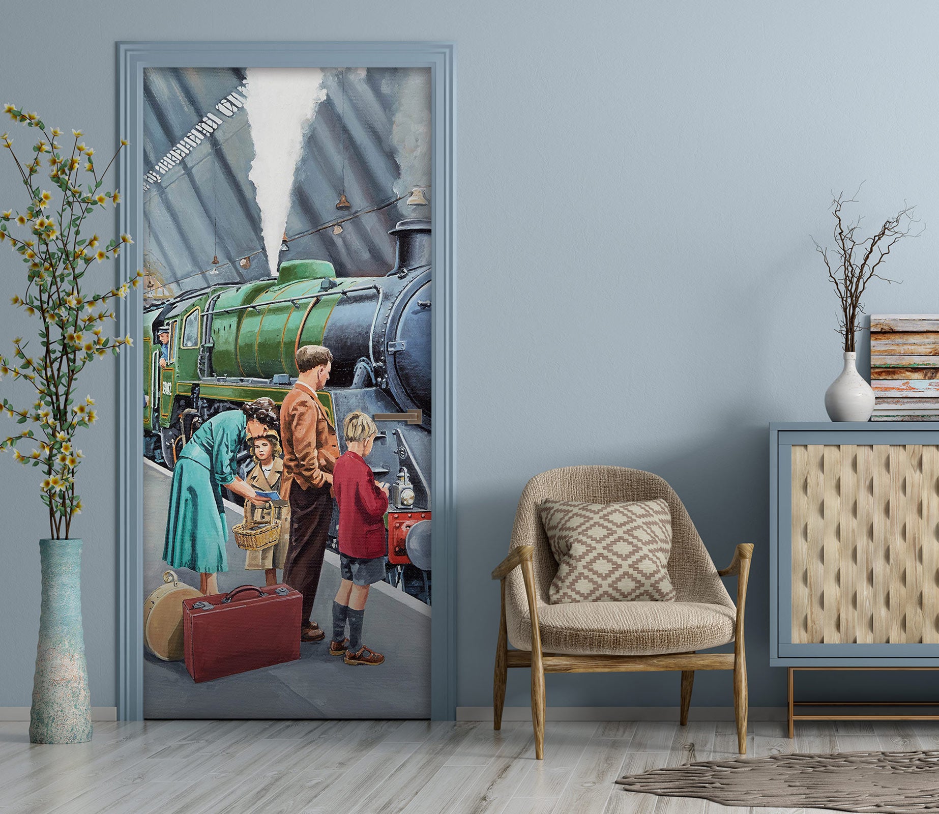 3D Train Passenger 103136 Trevor Mitchell Door Mural