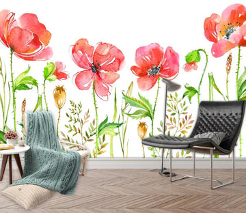 3D Red Flower WC41 Wall Murals Wallpaper AJ Wallpaper 2 