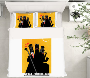 3D Moon Band 122 Boris Draschoff Bedding Bed Pillowcases Quilt