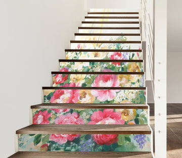 3D Flower Of Wealth 297 Stair Risers