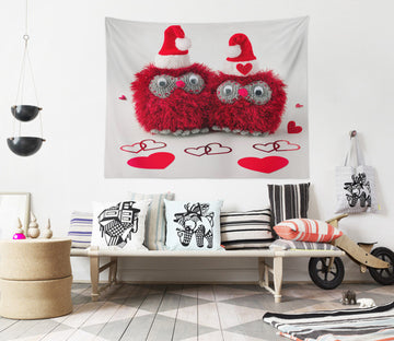 3D Red Owl Doll 11668 Assaf Frank Tapestry Hanging Cloth Hang