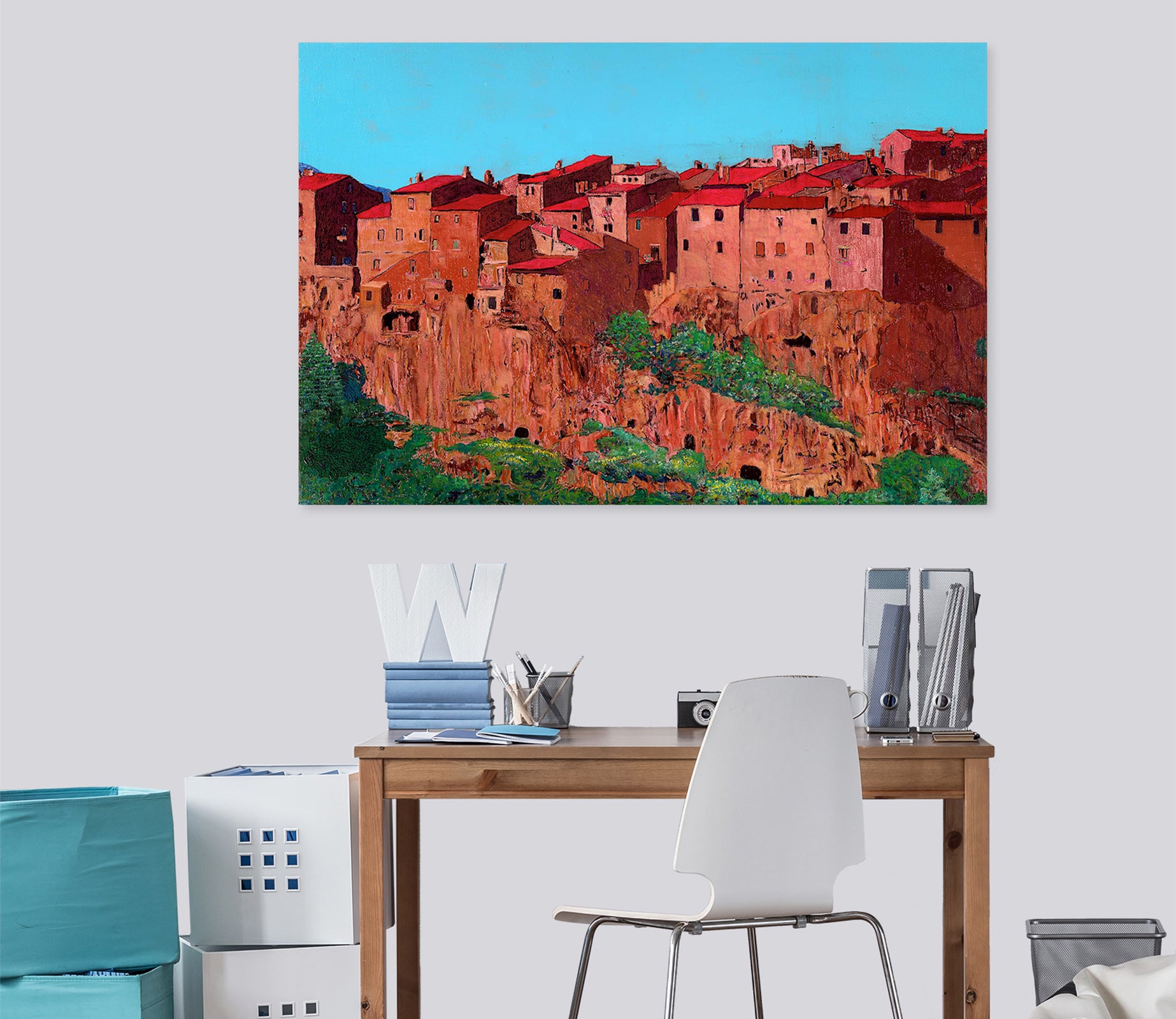 3D Red House 101 Allan P. Friedlander Wall Sticker