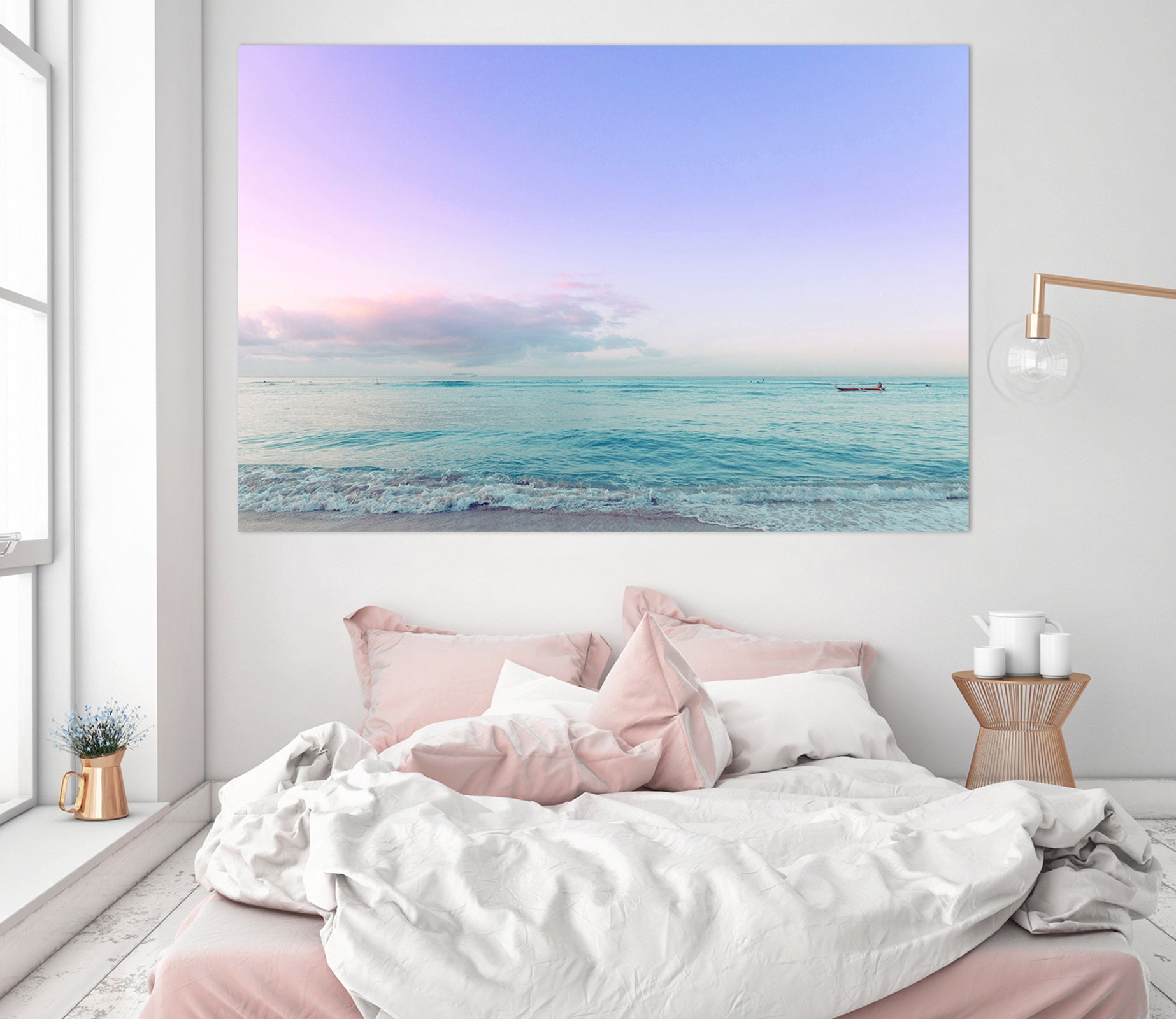 3D Purple Sky 018 Noirblanc777 Wall Sticker