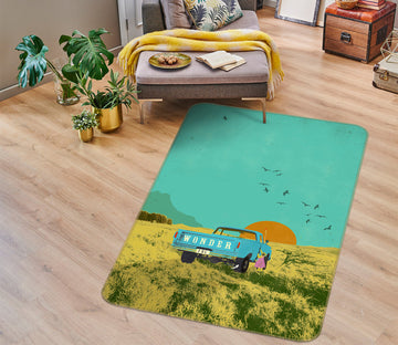 3D Prairie Truck 1020 Showdeer Rug Non Slip Rug Mat