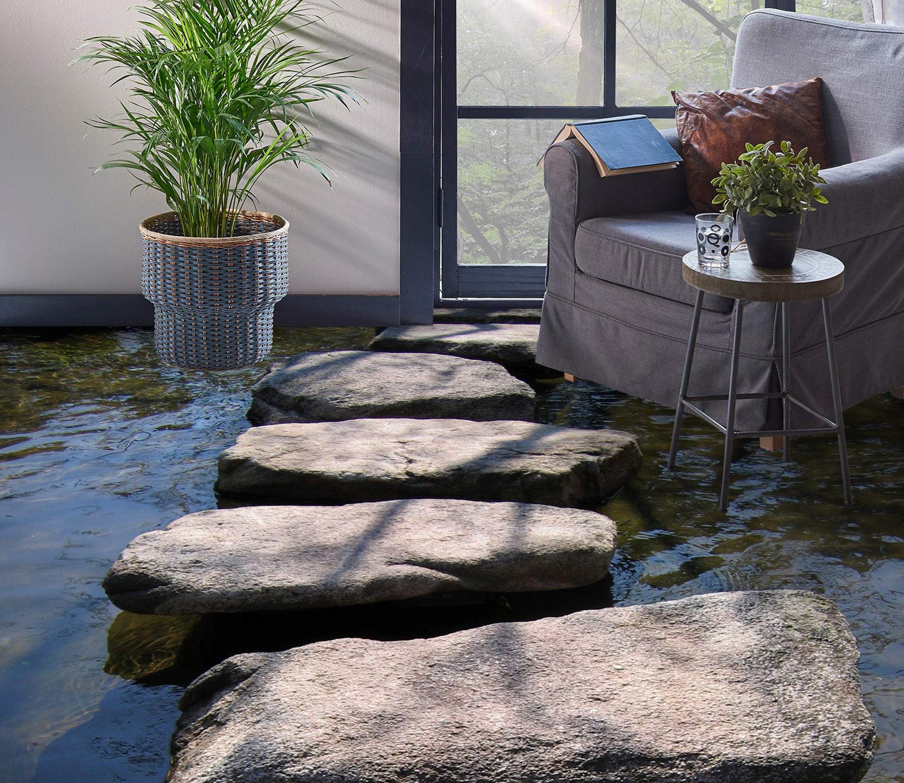 3D Big Stone Road 1091 Floor Mural  Wallpaper Murals Self-Adhesive Removable Print Epoxy