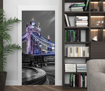 3D Light Bridge Street 10703 Assaf Frank Door Mural