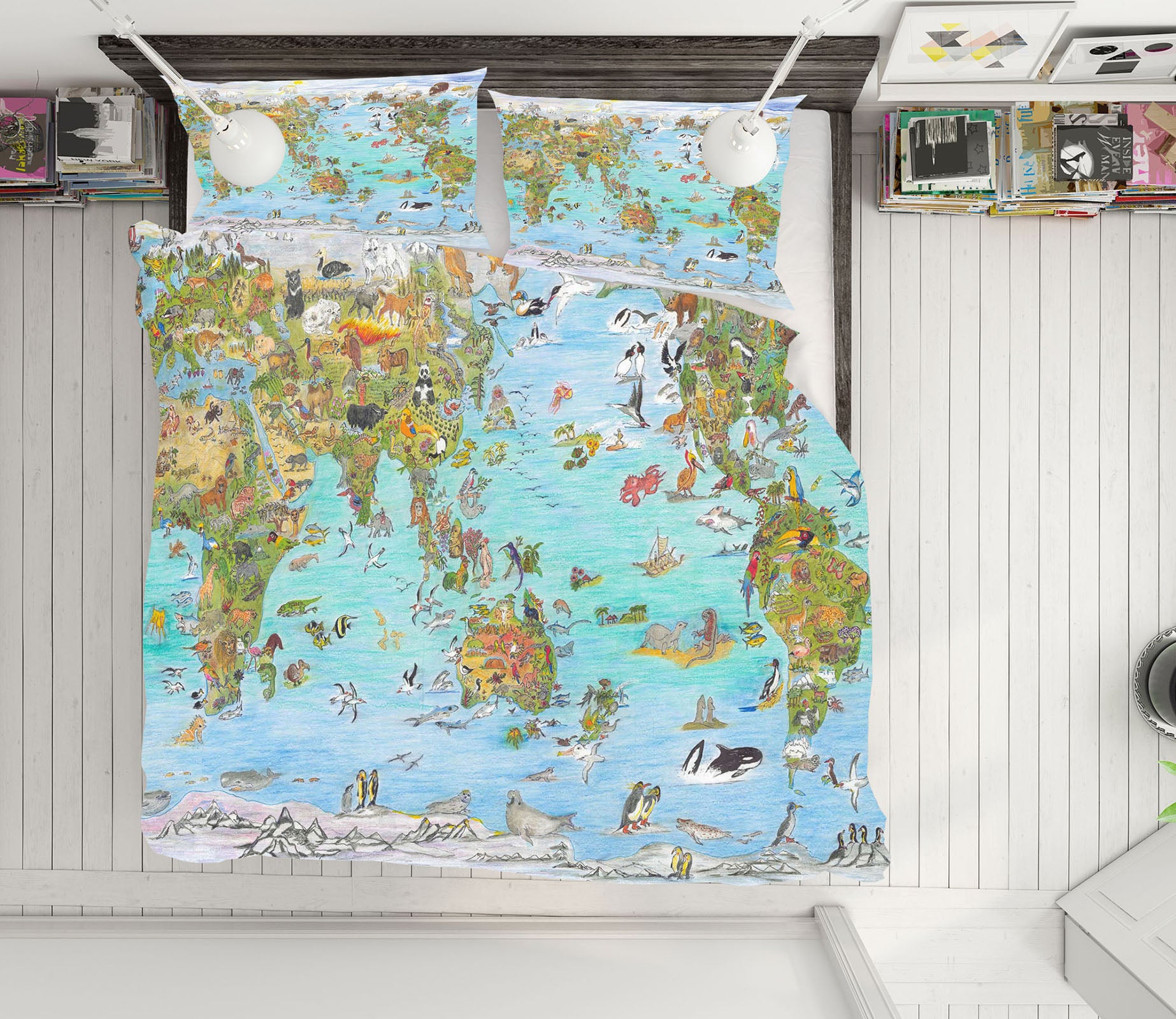 3D Animal Atlas 039 Michael Sewell Bedding Bed Pillowcases Quilt