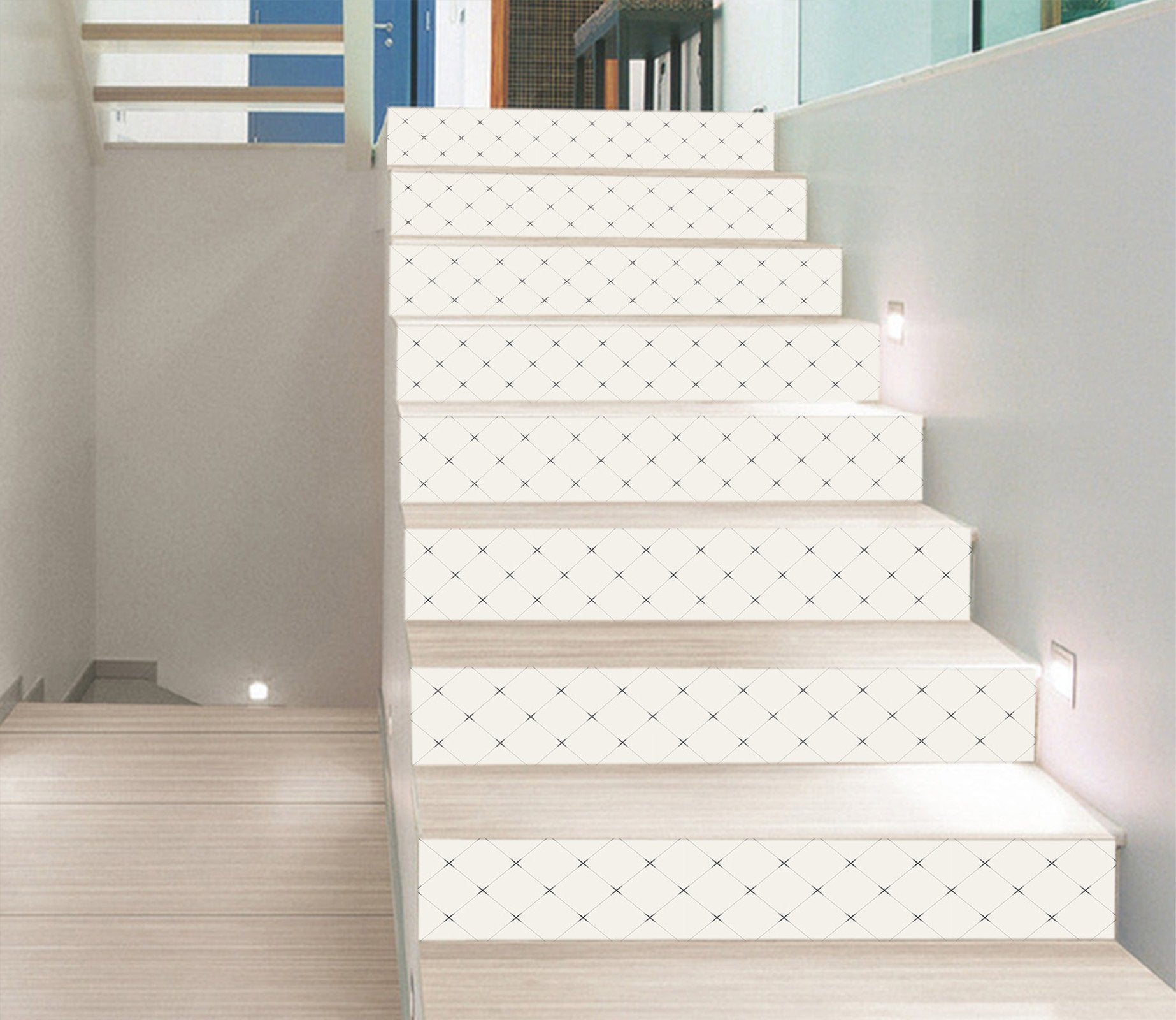 3D Black Star Embellishment 0694 Marble Tile Texture Stair Risers Wallpaper AJ Wallpaper 