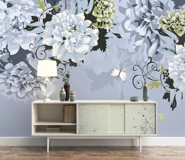 3D Butterfly Flower WC57 Wall Murals Wallpaper AJ Wallpaper 2 