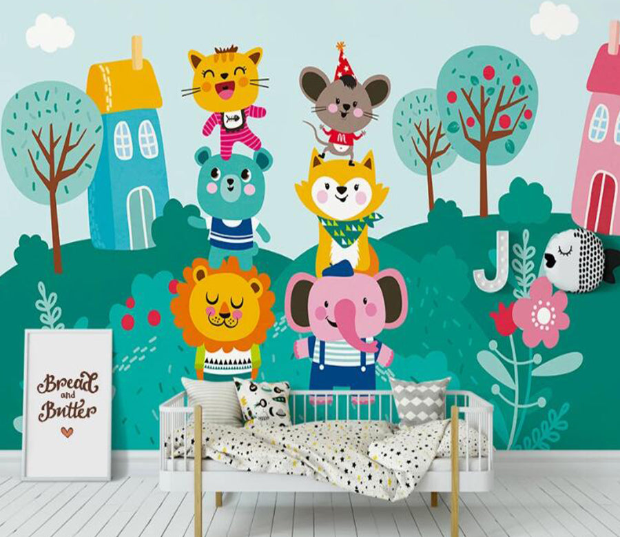 3D Animal Cascade 1072 Wall Murals