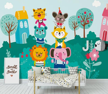 3D Animal Cascade 1072 Wall Murals